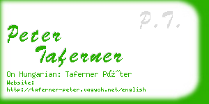 peter taferner business card